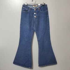 Vintage Paris Blues Flare Womens Jeans 100% Cotton Size 11